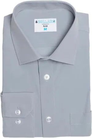 &COLLAR Slim Fit/Athletic Fit Long Sleeve Performance Men's Dress Shirt