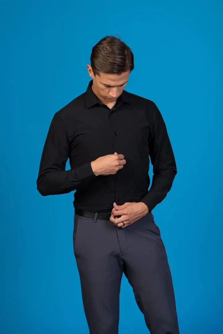 &COLLAR Slim Fit/Athletic Fit Short Sleeve Performance Men's Dress Shirt