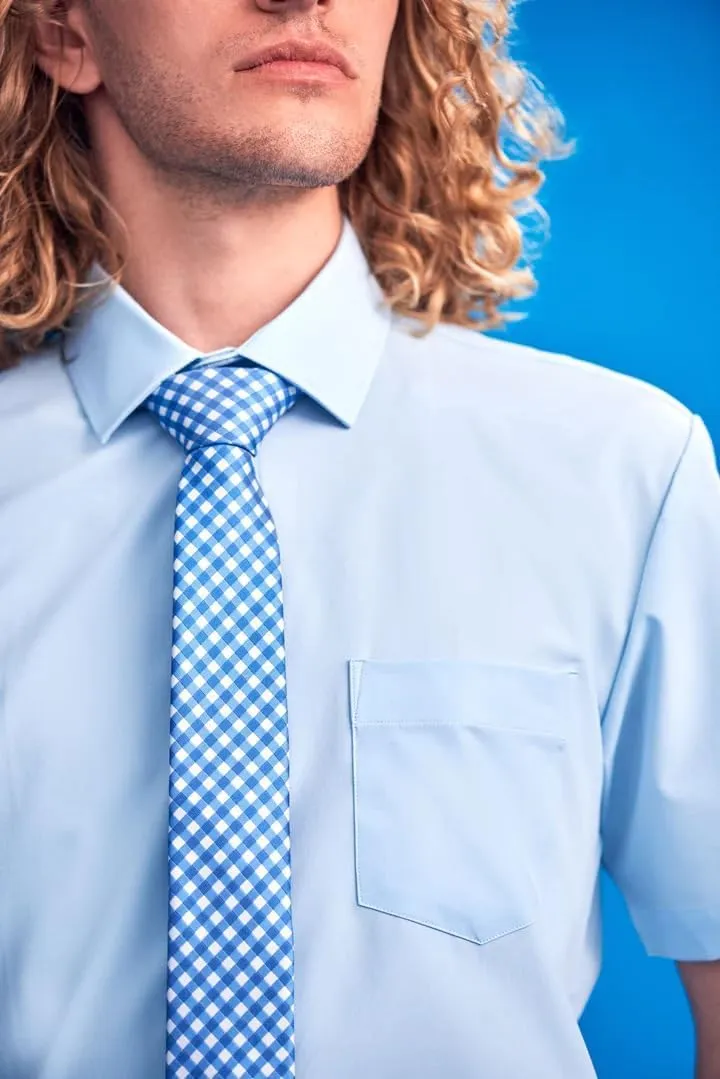 &COLLAR Slim Fit/Athletic Fit Short Sleeve Performance Men's Dress Shirt