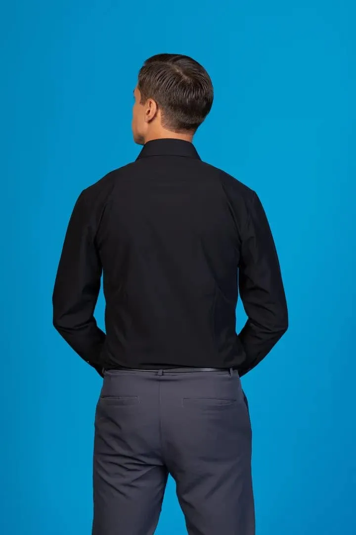 &COLLAR Slim Fit/Athletic Fit Short Sleeve Performance Men's Dress Shirt