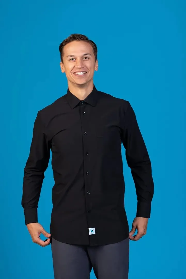 &COLLAR Slim Fit/Athletic Fit Short Sleeve Performance Men's Dress Shirt