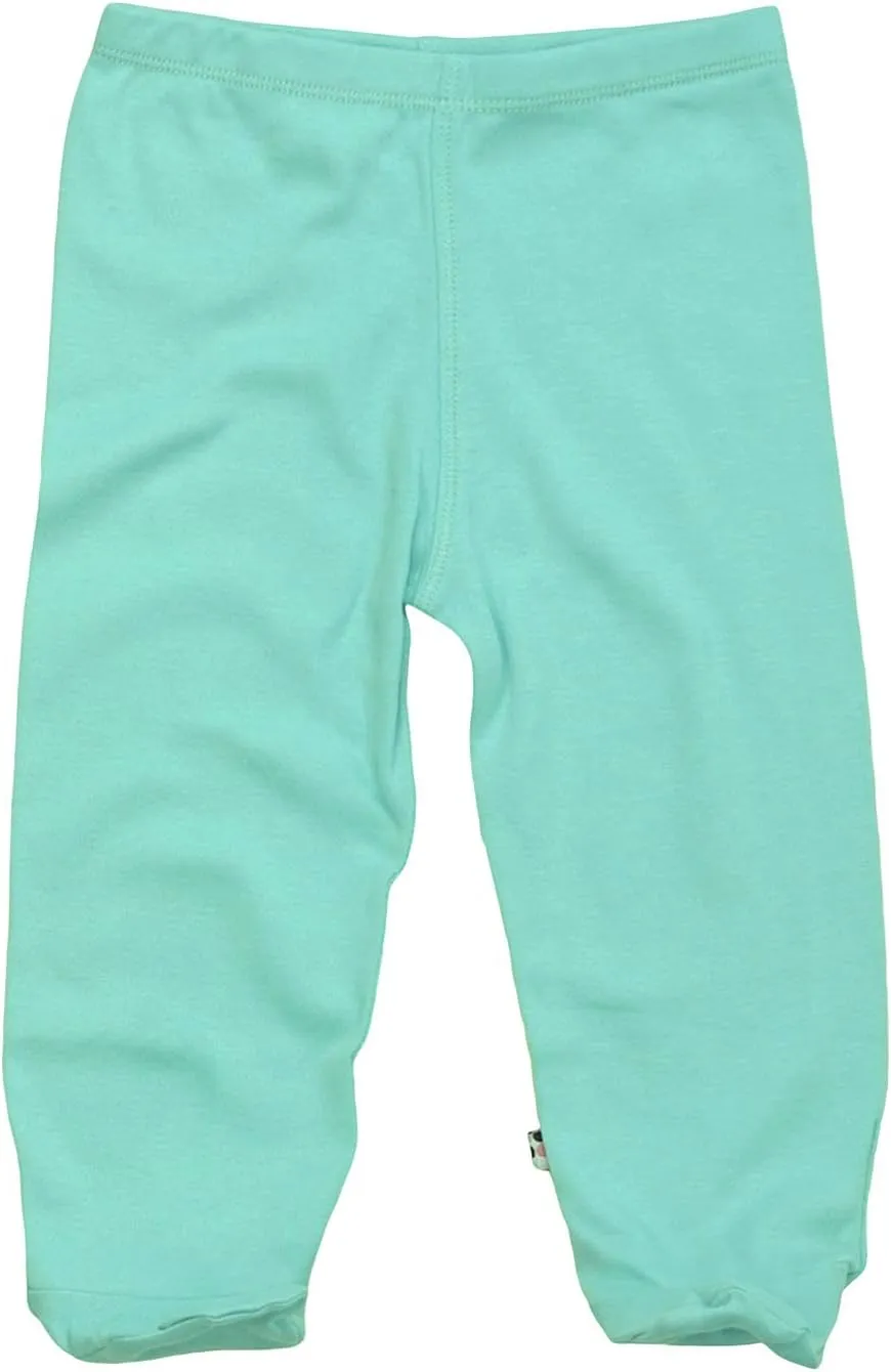 Babysoy Unisex Organic Baby Infant Footed Pants, Newborn Pants with Feet