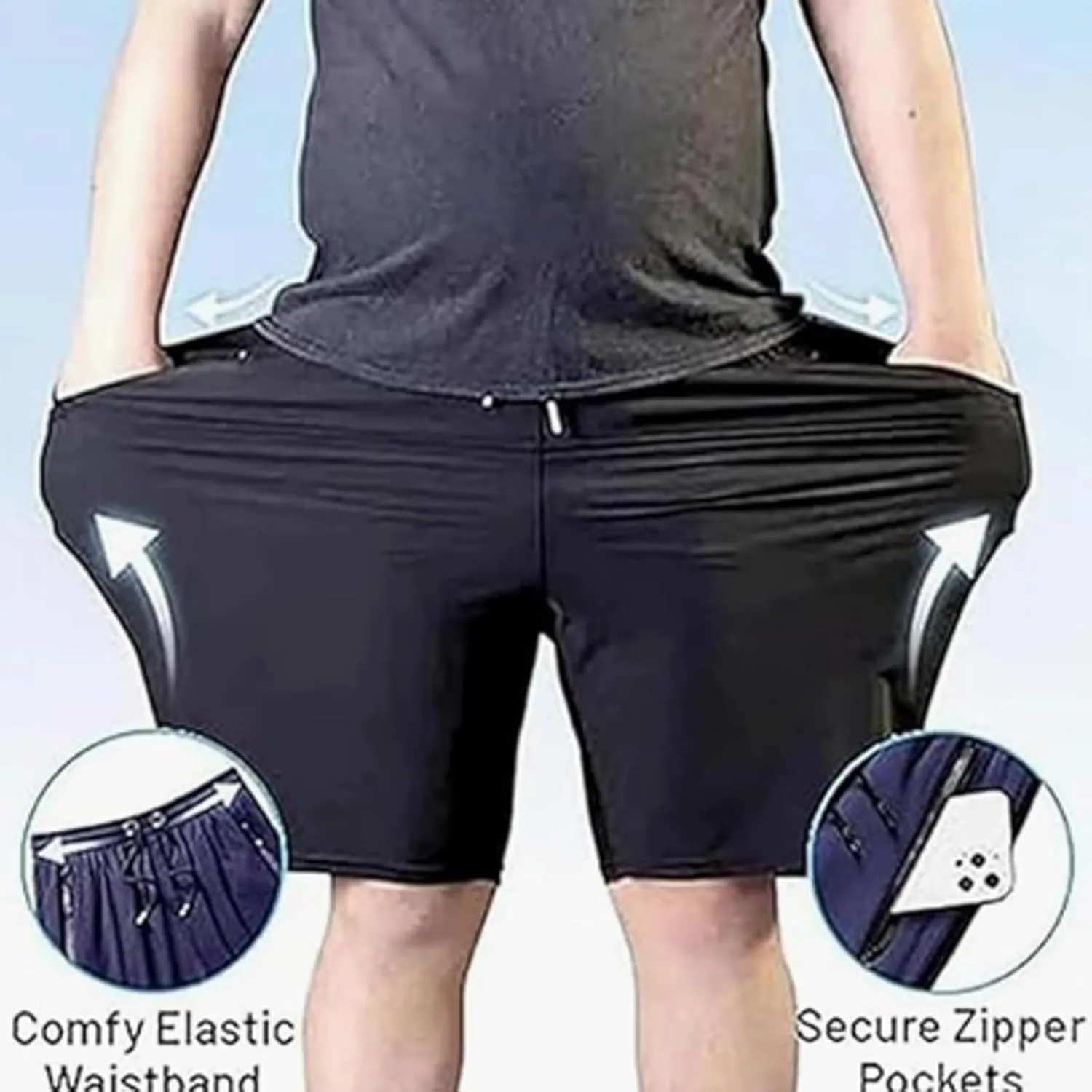 Beeswan Shorts - Ice Active Quick Dry Short for Unisex Boys Girls IcedActive Breathable Loose Relaxed Fit Short Pants