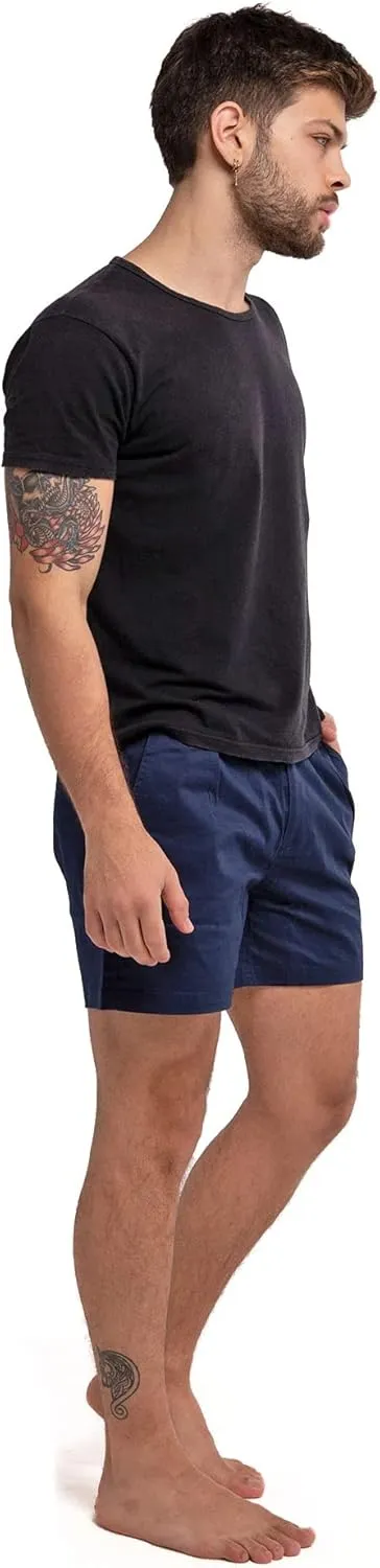 BERMIES Men’s Cotton Stretch Shorts - 5.5” Inseam, Lightweight, Breathable, Stylish & Comfortable for Everyday Wear
