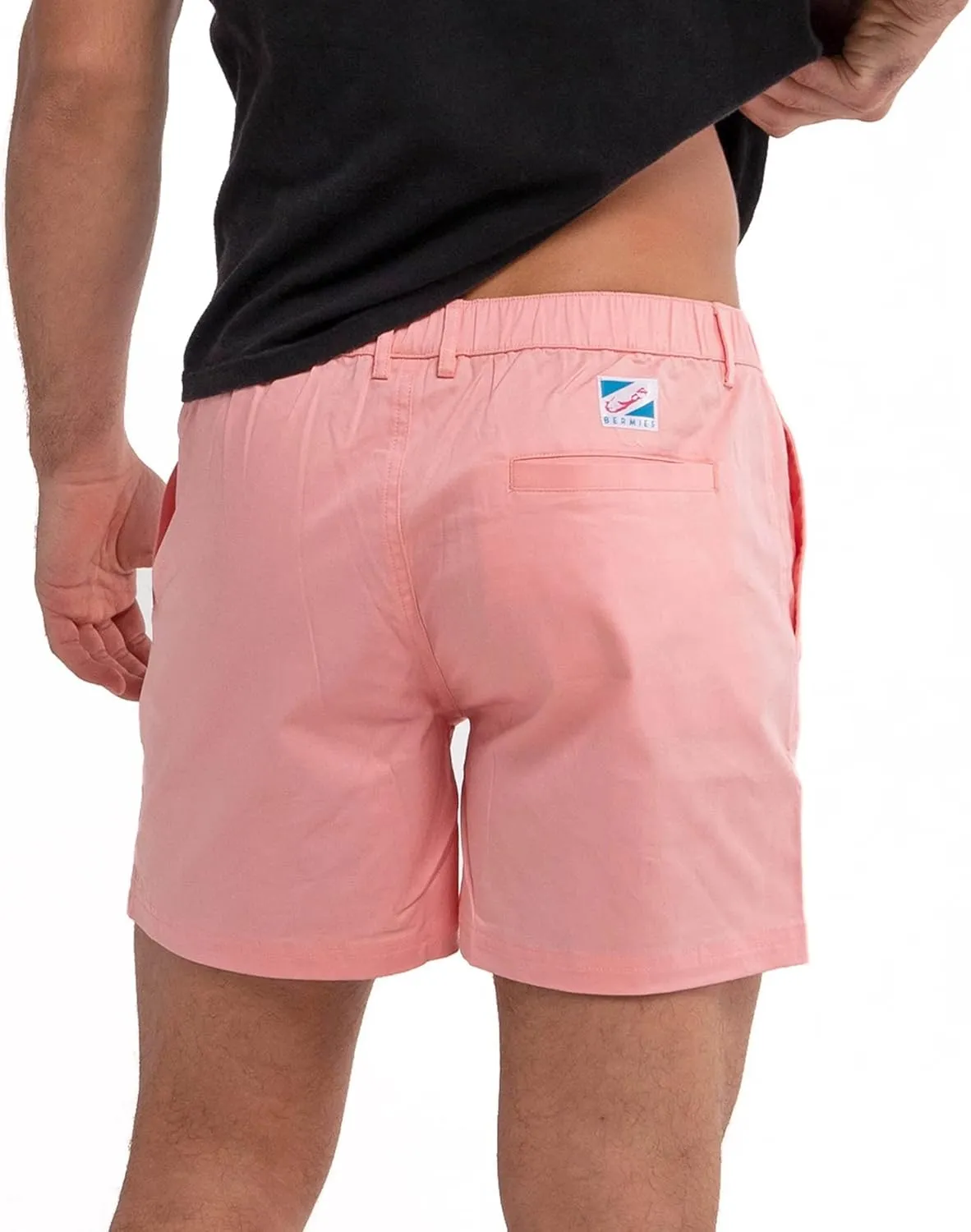 BERMIES Men’s Cotton Stretch Shorts - 5.5” Inseam, Lightweight, Breathable, Stylish & Comfortable for Everyday Wear