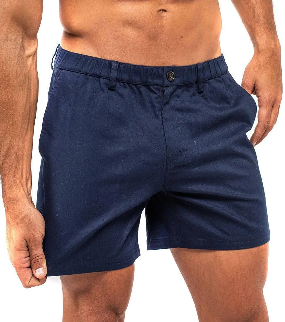BERMIES Men’s Cotton Stretch Shorts - 5.5” Inseam, Lightweight, Breathable, Stylish & Comfortable for Everyday Wear