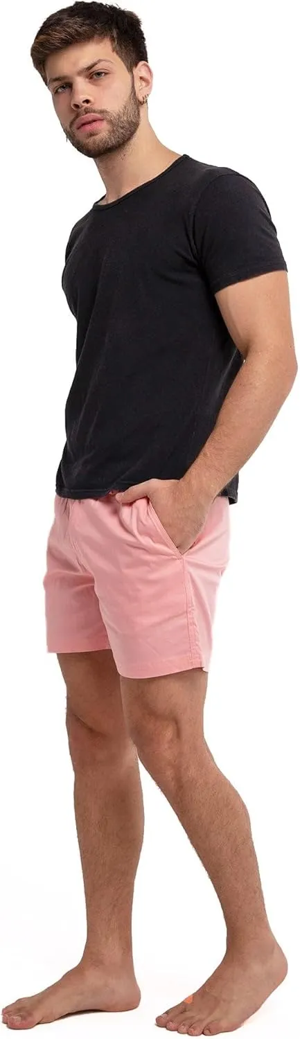 BERMIES Men’s Cotton Stretch Shorts - 5.5” Inseam, Lightweight, Breathable, Stylish & Comfortable for Everyday Wear