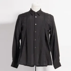 BLACK Comme des Garçons Pleated Taffeta Shirt (Black)