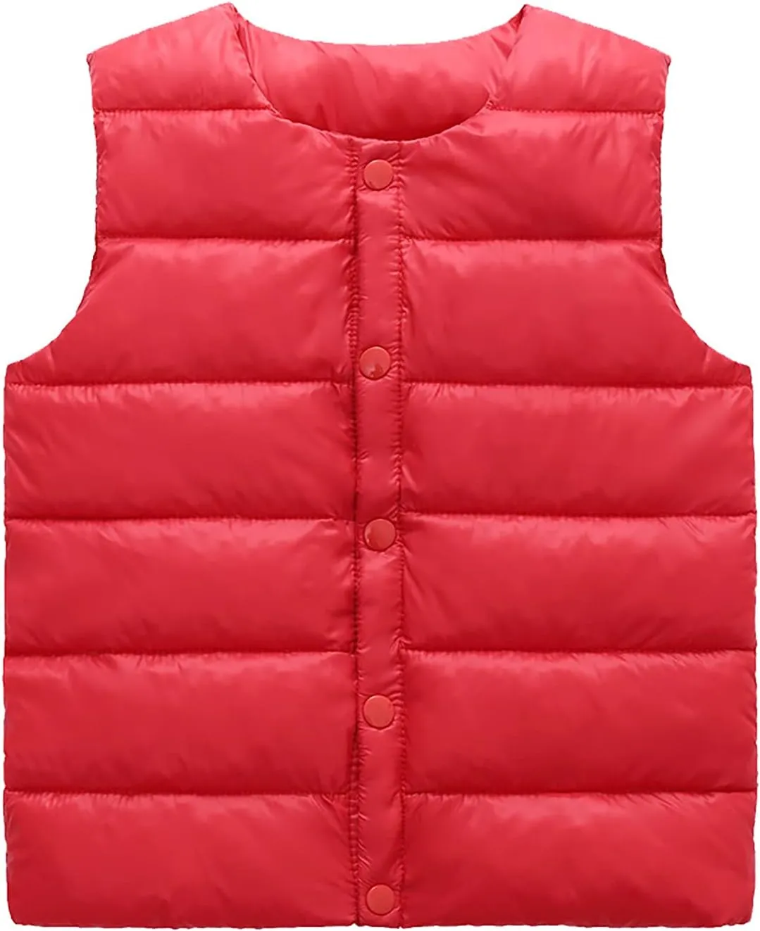 Boys Girls' Light Weight Crewneck Down Compact Vest,Kids Down Puffer Sleeveless Jacket Waistcoat