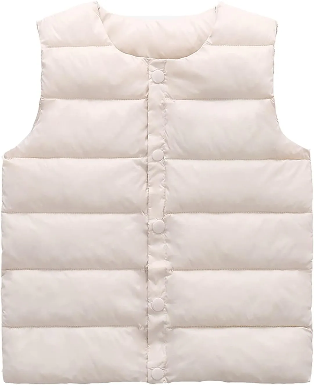 Boys Girls' Light Weight Crewneck Down Compact Vest,Kids Down Puffer Sleeveless Jacket Waistcoat