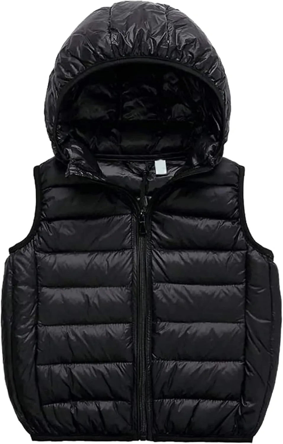 Boys Girls' Light Weight Hooded Down Vest,Kids Puffer Sleeveless Jacket Zipper Pocket