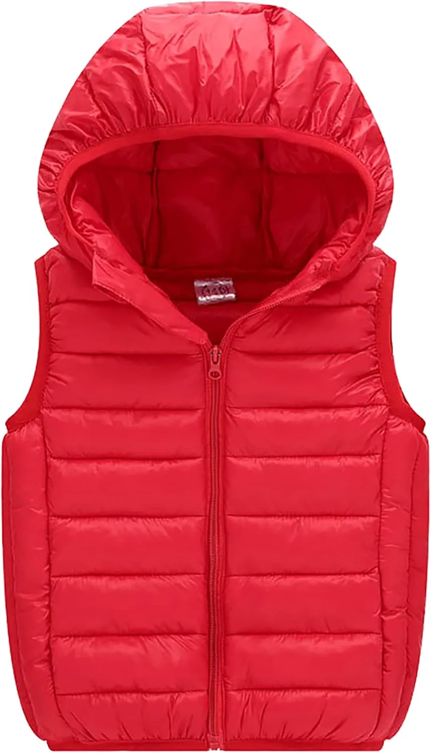 Boys Girls' Light Weight Hooded Down Vest,Kids Puffer Sleeveless Jacket Zipper Pocket
