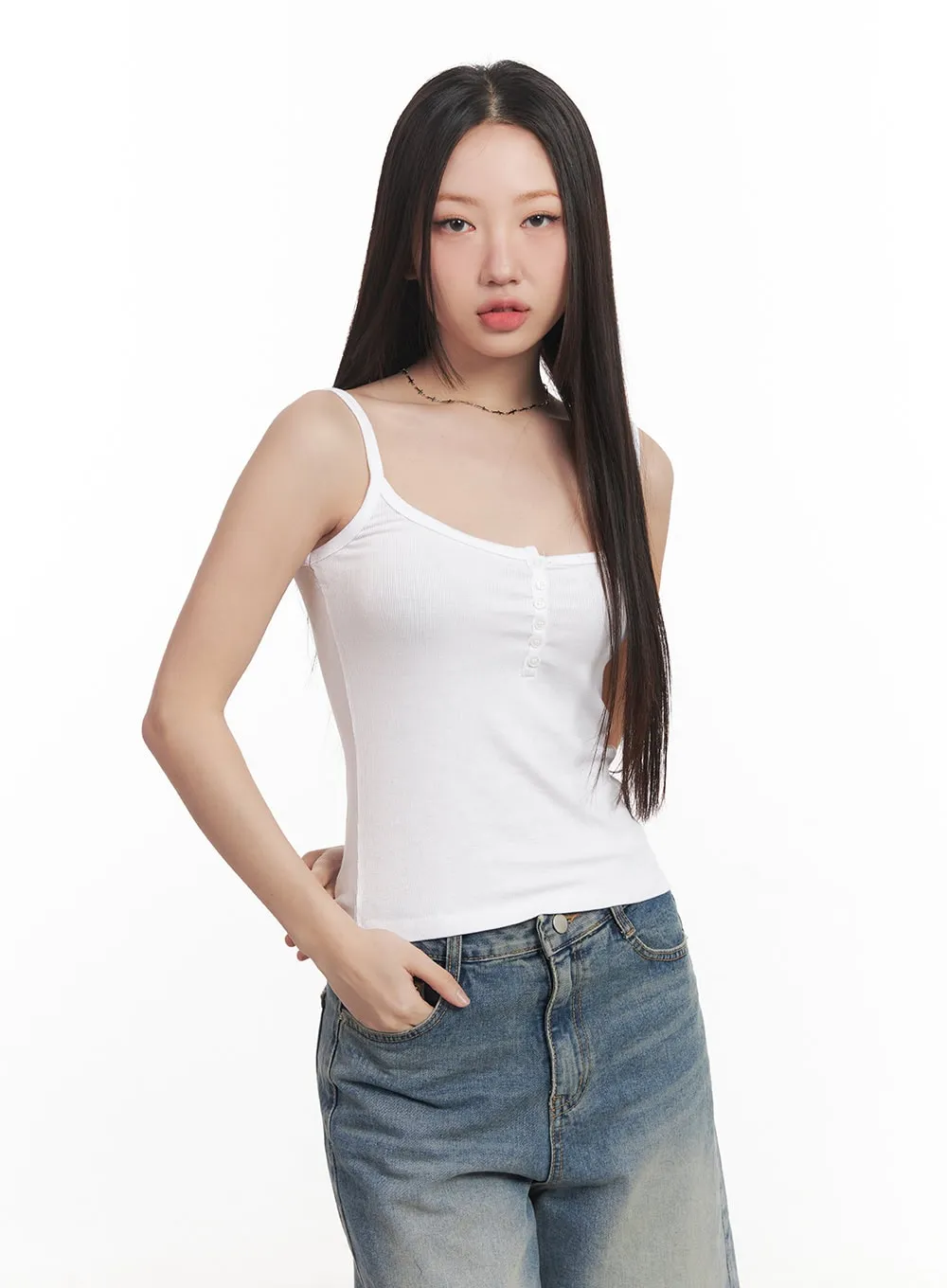 Buttoned Cami Top CM528
