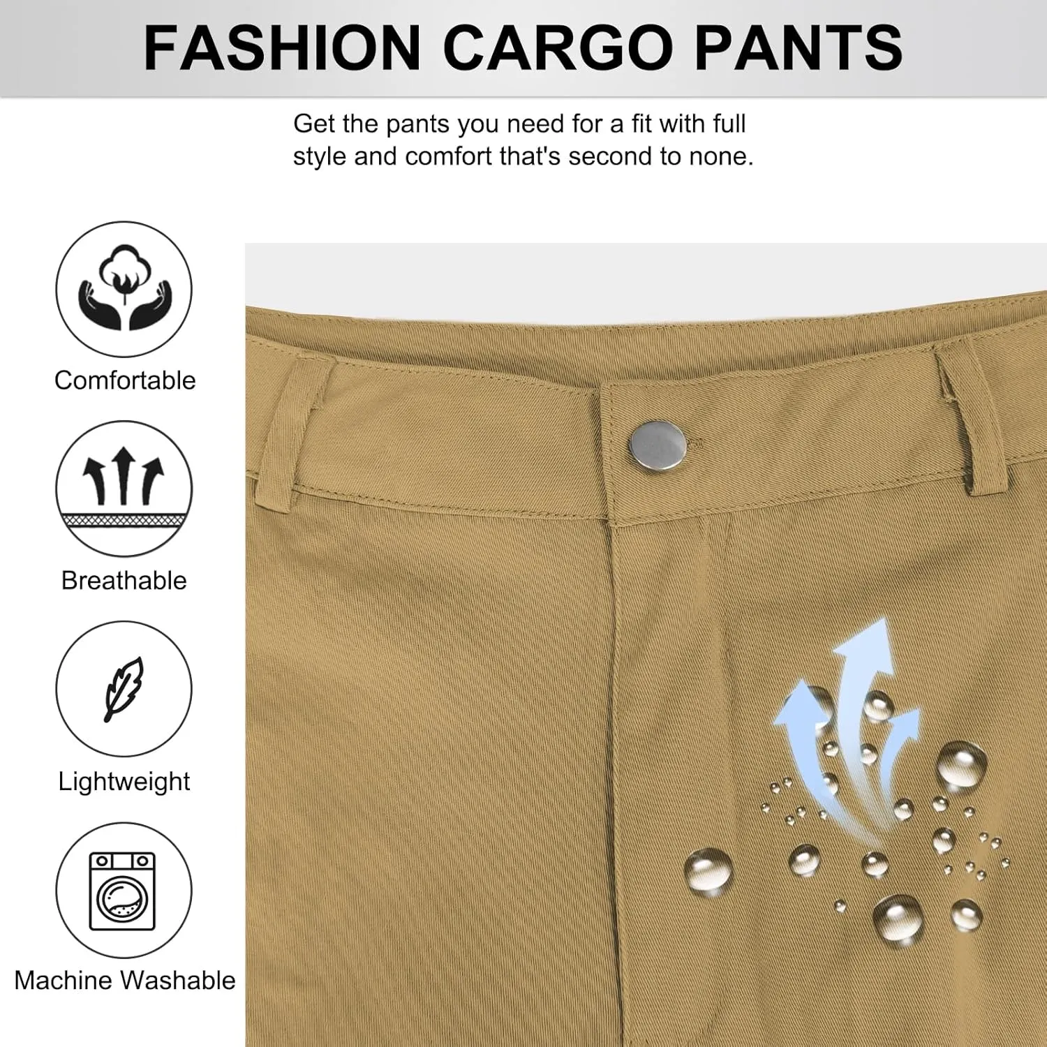 Cargo Pants for Women High Waisted Casual Pants Work Pants Baggy Stretchy Straight Leg Pants