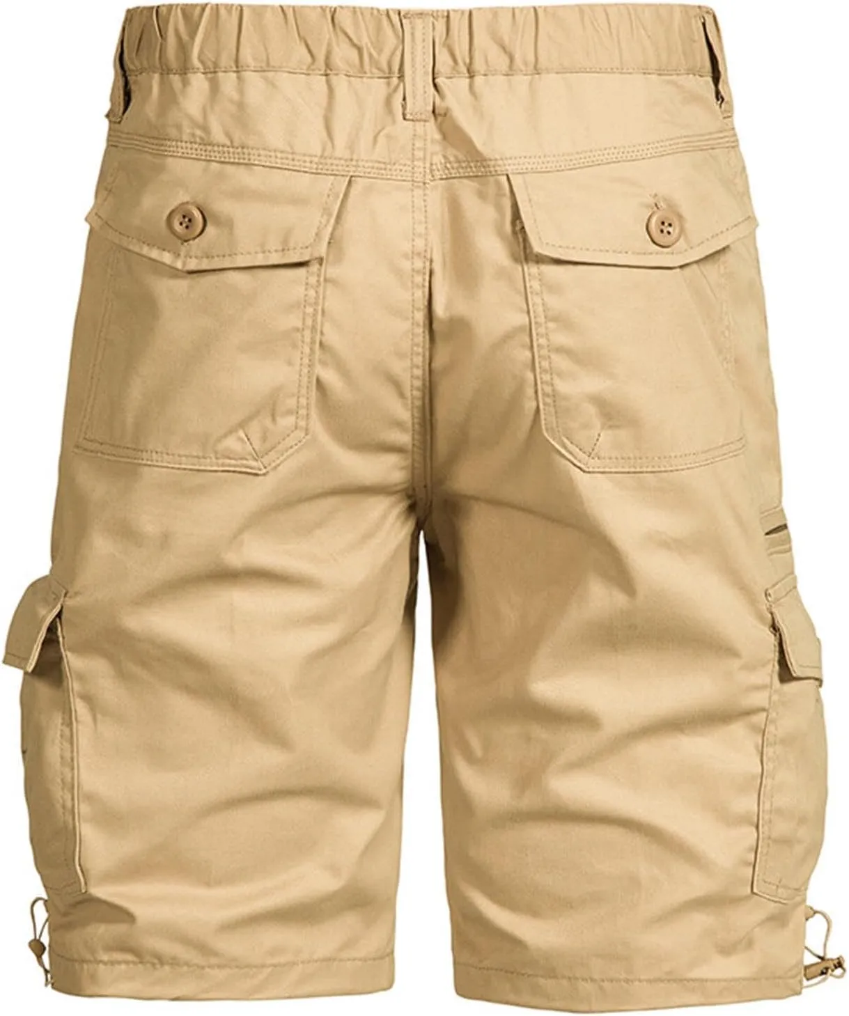 Cargo Shorts for Men Casual Elastic Waist Plus Size Outdoor Work Short Pants with Multiple Pockets Stretch Shorts