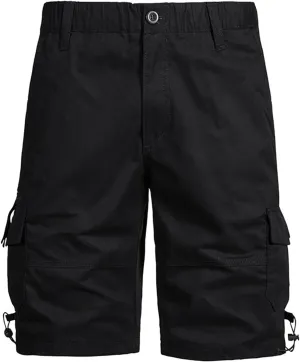 Cargo Shorts for Men Casual Elastic Waist Plus Size Outdoor Work Short Pants with Multiple Pockets Stretch Shorts