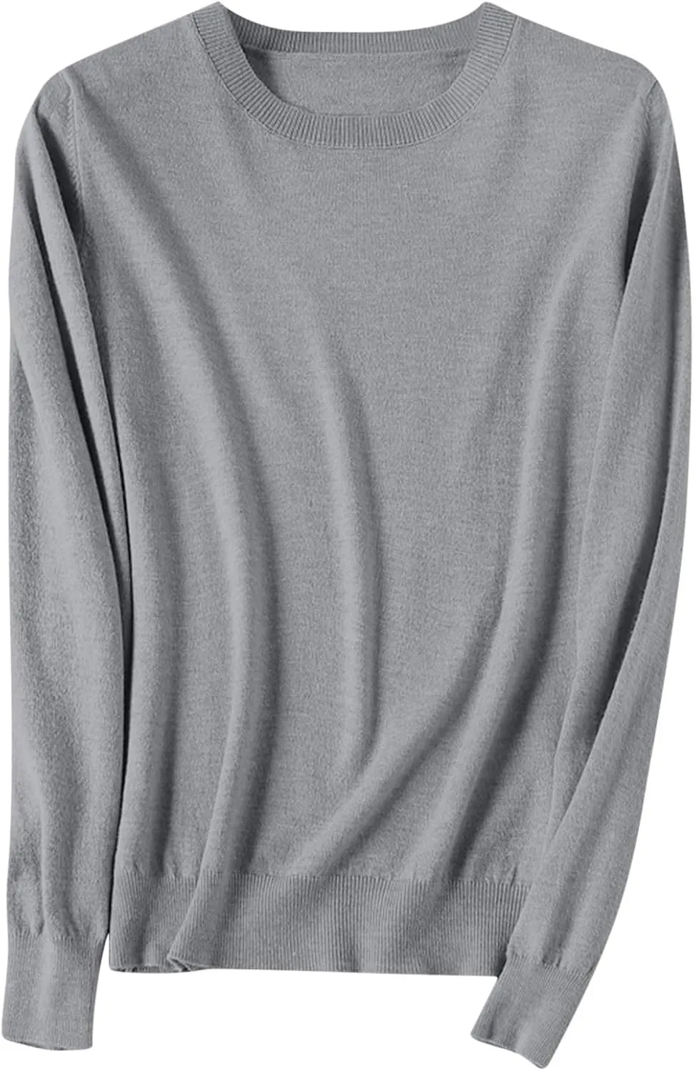Cashmere Sweaters for Women 2024 Long Sleeve Crew Neck Soft Warm Cozy Pullover Wool Knit Jumpers Sweater