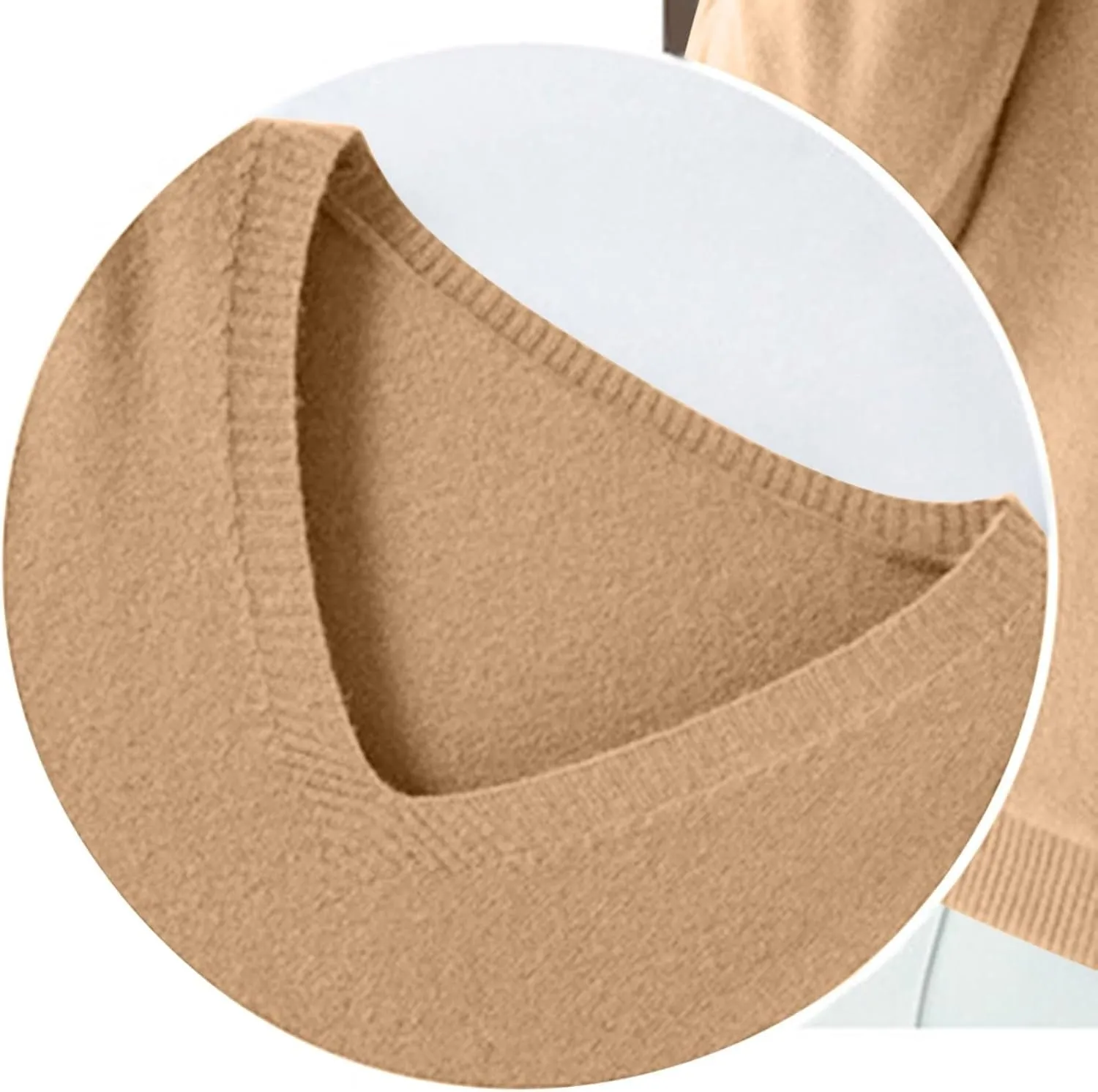 Cashmere Sweaters for Women V Neck Lightweight Knit Long Sleeve Shirts Soft Warm Pullover Tops Fuzzy Wool Sweaters