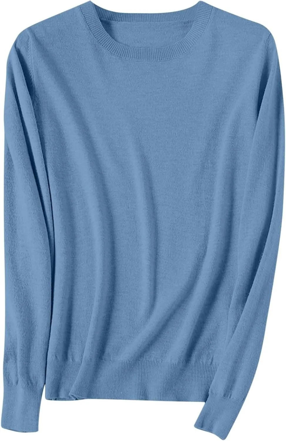 Cashmere Sweaters for Women Winter Long Sleeve Crewneck Pullover Sweater 2024 Fall Soft Basic Wool Knit Sweater