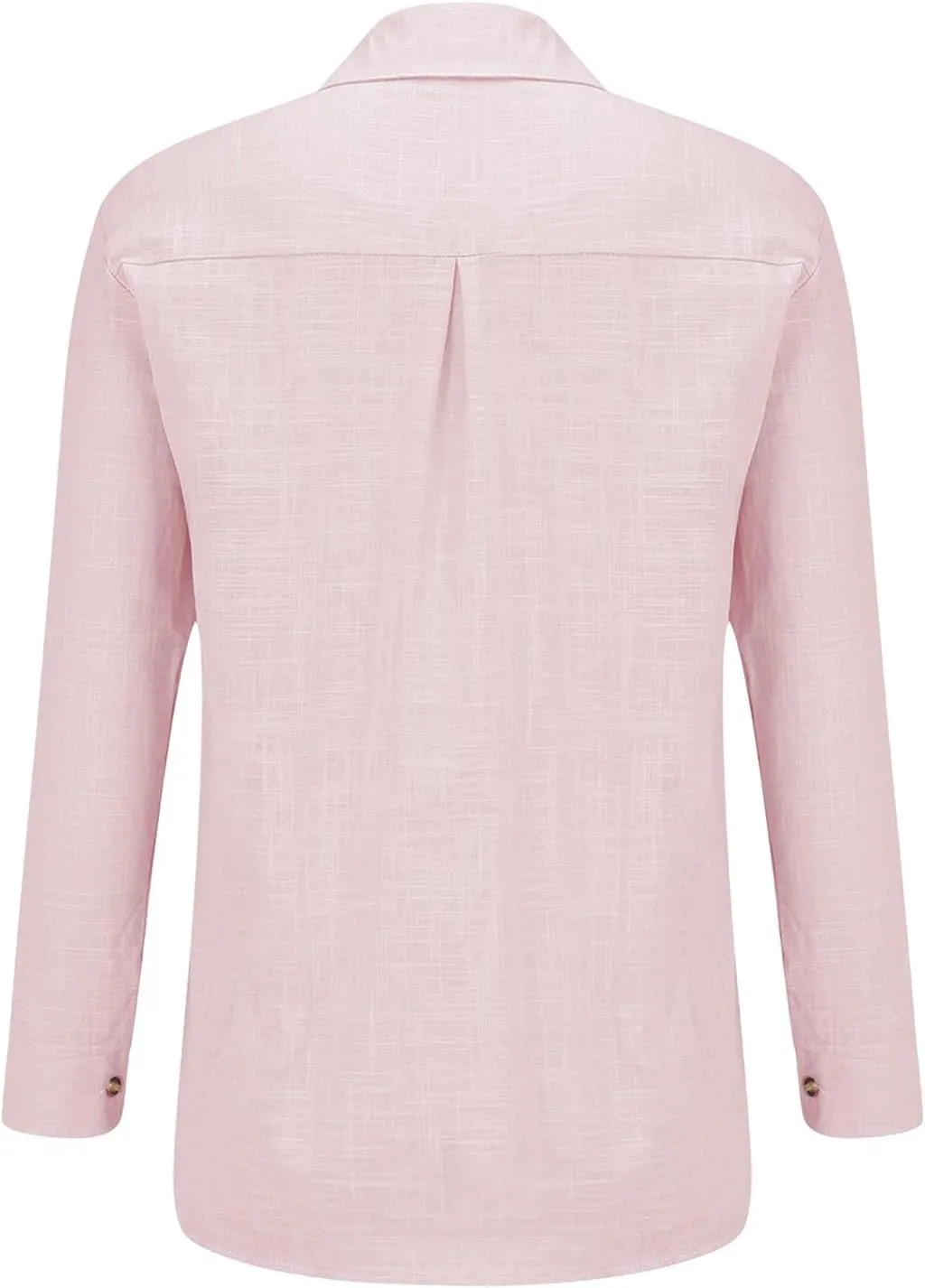 Cotton Linen Shirts for Women 2025 Lightweight Tops Summer Clothes Button Down Long Sleeve Pocket Beach Vacation