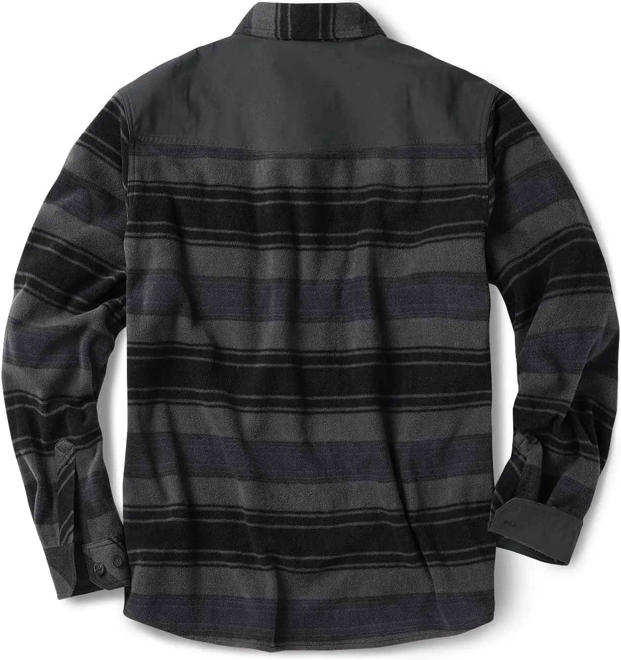 CQR Men's Long Sleeve Heavyweight Fleece Shirts, Plaid Button Up Shirt, Warm Outdoor Casual Shirt with Pockets