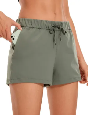 CRZ YOGA Stretch Shorts for Women Work Casual 2.5'' with Pockets for Athketic Workout Travel Hiking Golf