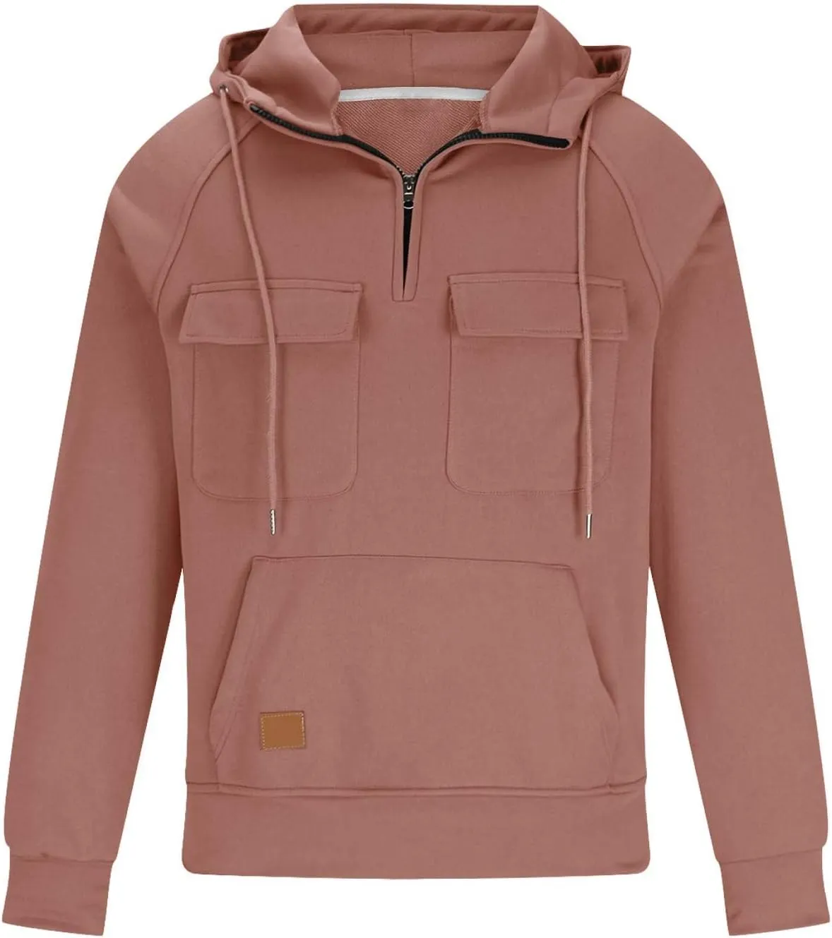Ctreela Tactical Hoodie Coats for Men's Outdoor Windproof Hoodie Military Jacket Coat Sports Work 1/4 Zip Hooded Sweatshirts
