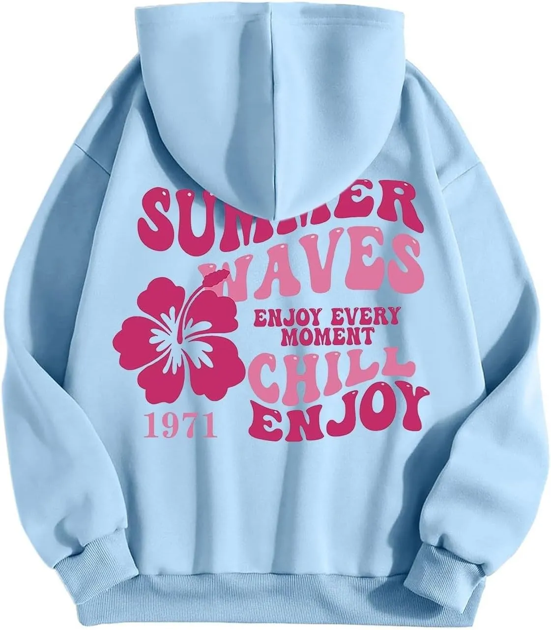 Cute Hoodie for Women 2024 Fall Winter Loose Fit Crew Neck Sweatshirts Long Sleeve Graphic Casual Outfit with Pockets