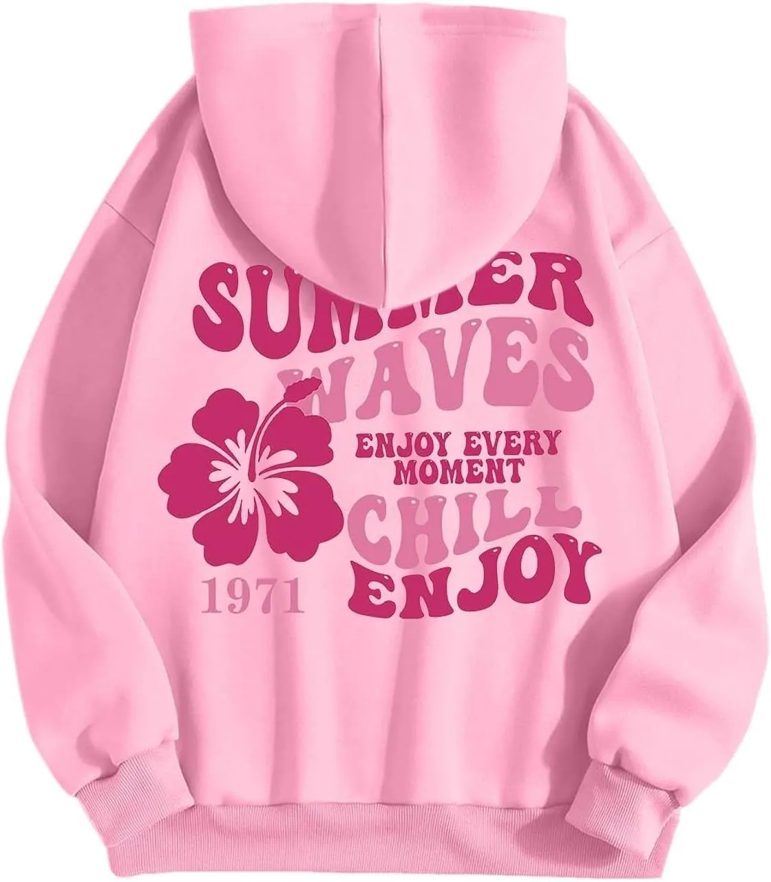 Cute Hoodie for Women 2024 Fall Winter Loose Fit Crew Neck Sweatshirts Long Sleeve Graphic Casual Outfit with Pockets