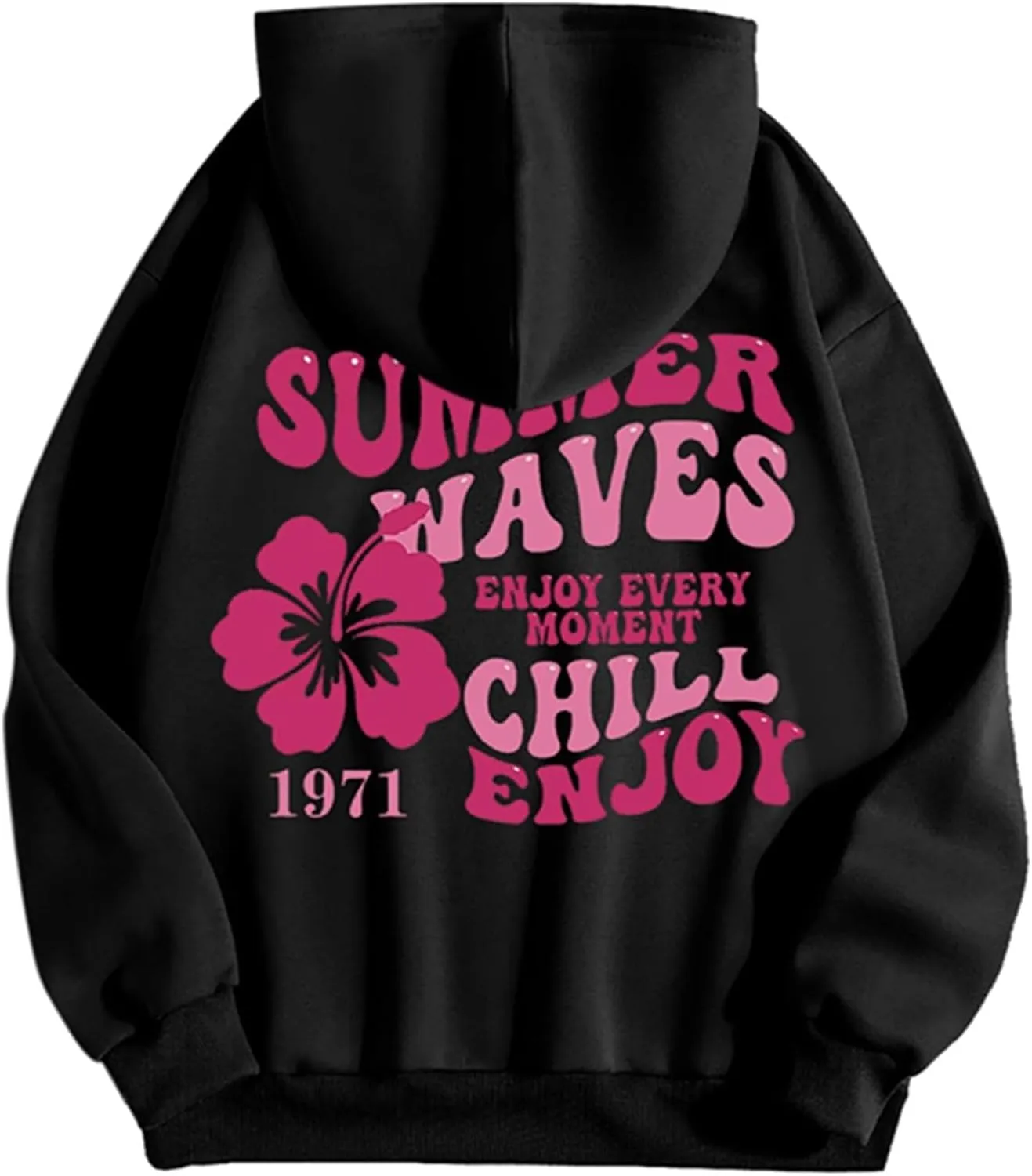 Cute Hoodie for Women 2024 Fall Winter Loose Fit Crew Neck Sweatshirts Long Sleeve Graphic Casual Outfit with Pockets
