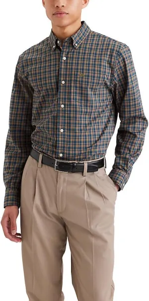 Dockers Men's Classic Fit Long Sleeve Signature Comfort Flex Shirt (Standard and Big & Tall)
