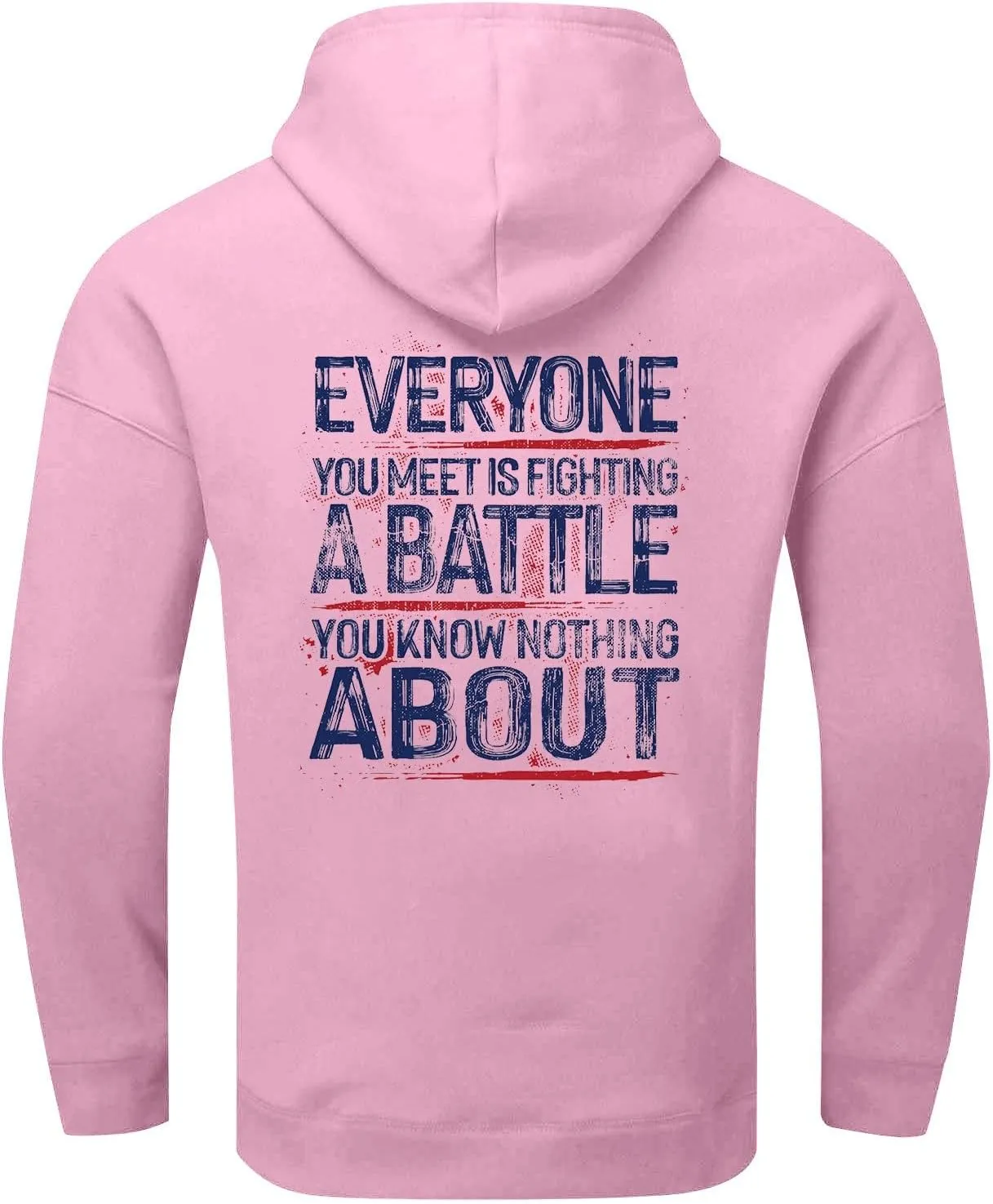 DOPOCQ Mens Hoodies Pullover Be Kind Print Casual Long Sleeve Sweatshirts Oversized Hooded Collar Drawstring Pullover