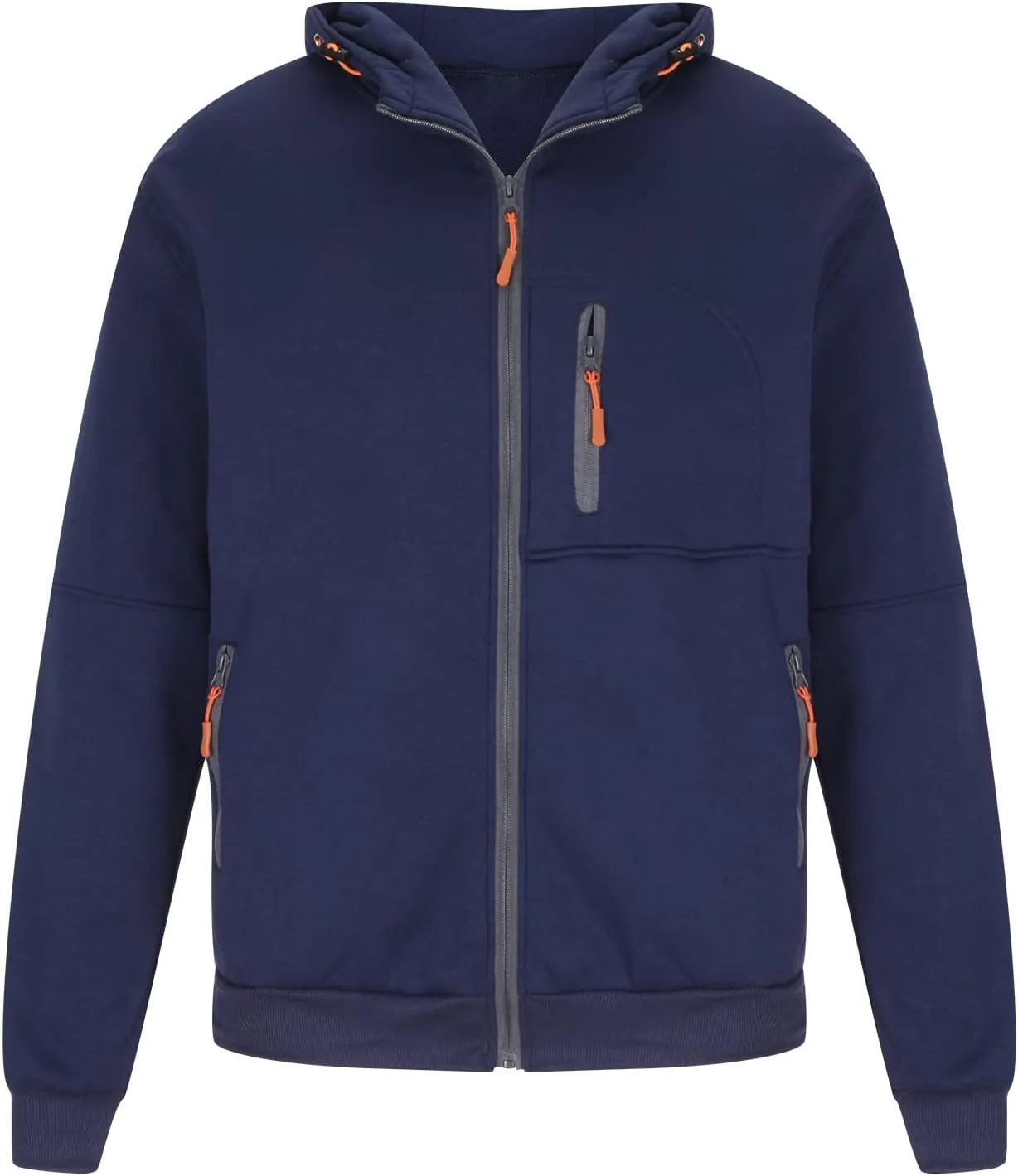 Fleece Hoodies for Men Zipper Lightweight Spring Fall Long Sleeve Active Mens Jackets Sports Full Zip Sweatshirts