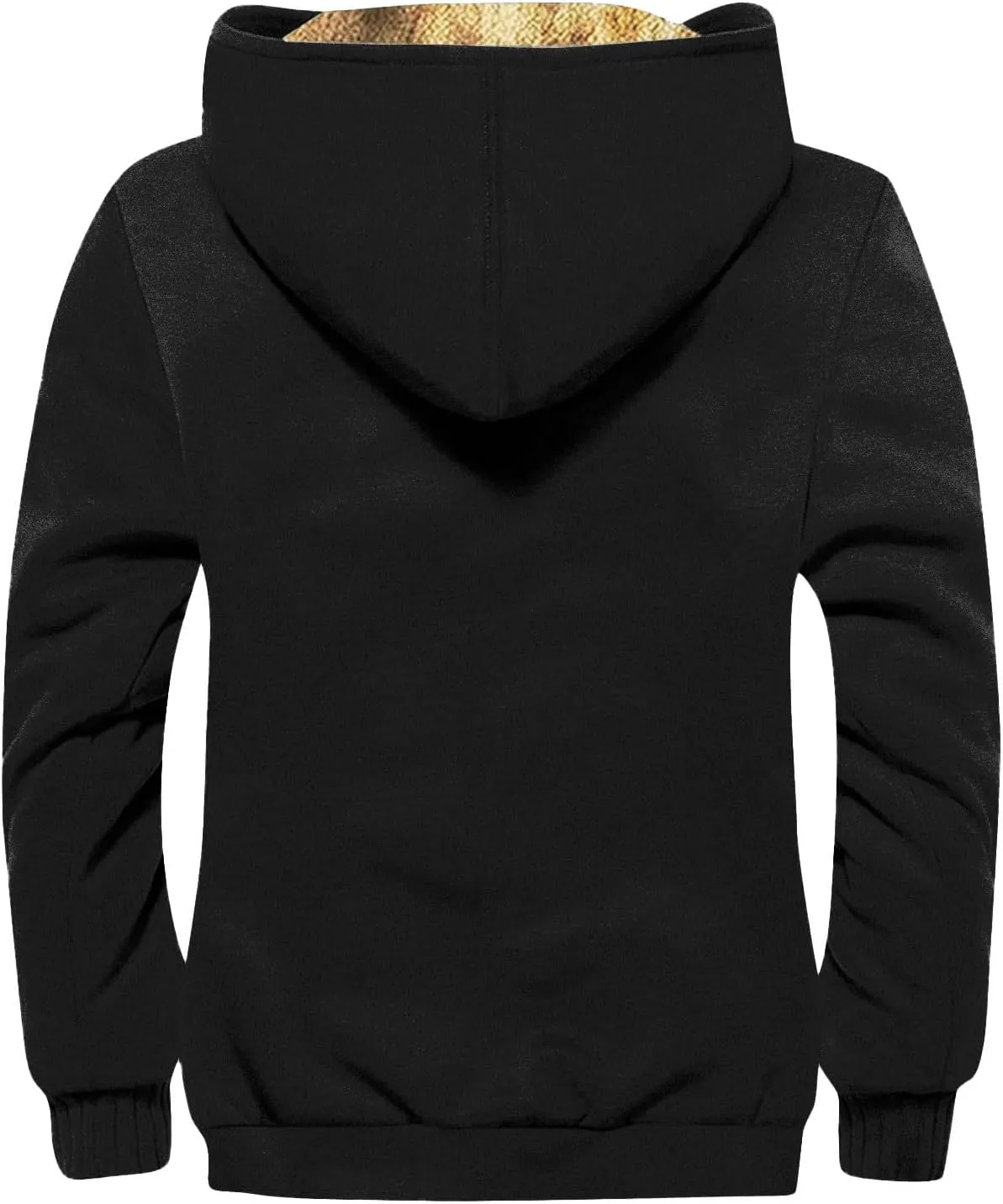 Fleece Jacket Men,Sherpa Warm Lined Winter Jackets Full Zip Men Big And Tall Hoodie Plain Plus Size Hiking Coats