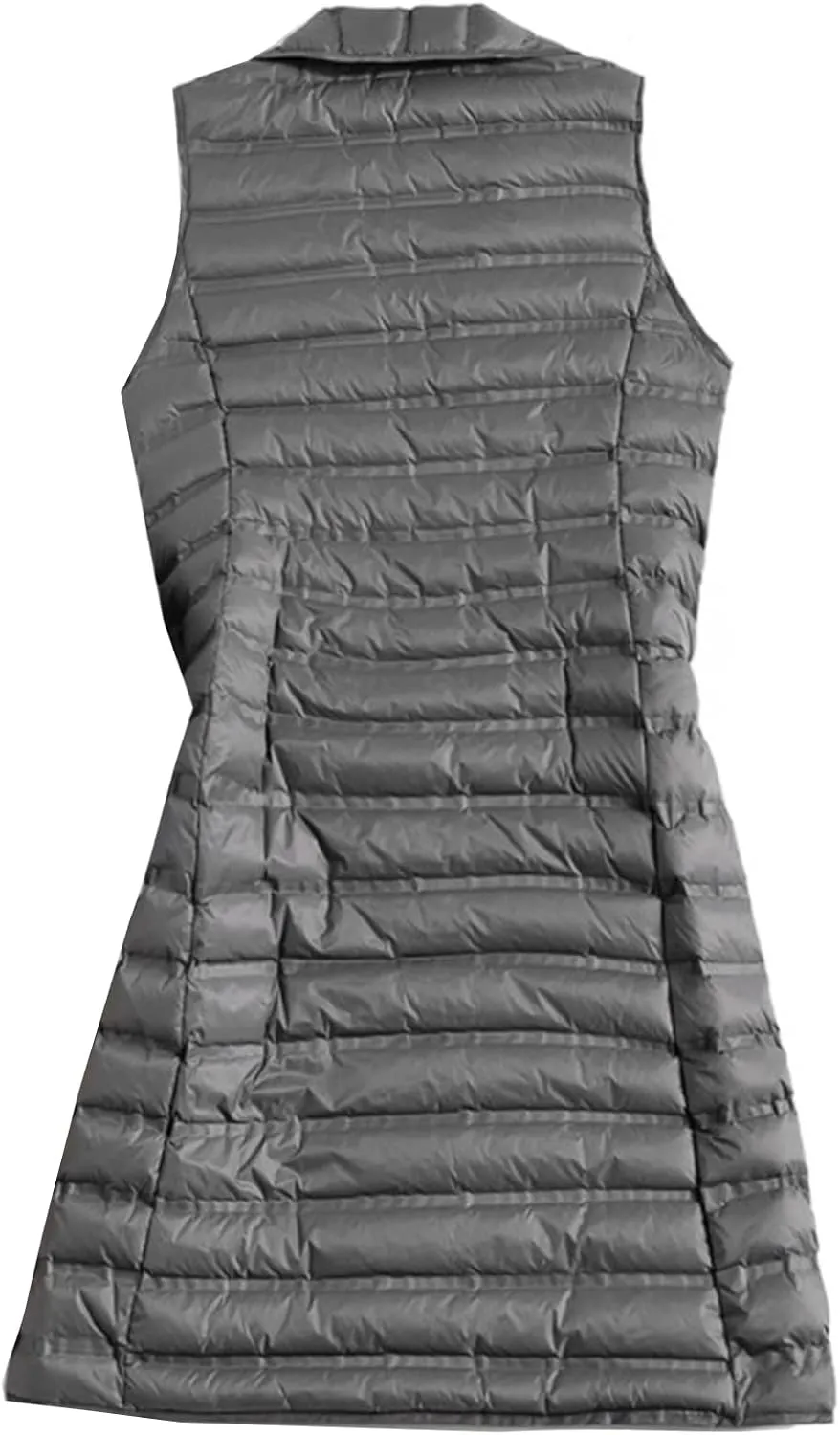 Flygo Women's Mid Long Down Vest Lightweight Padded Quilted Puffer Jacket Outwear