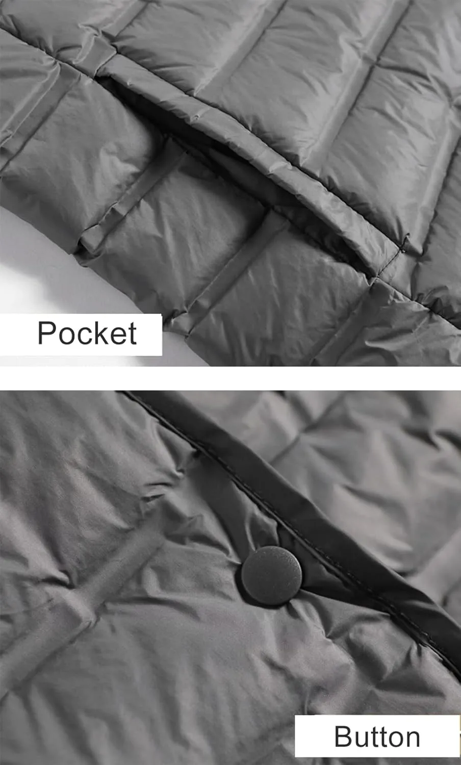 Flygo Women's Mid Long Down Vest Lightweight Padded Quilted Puffer Jacket Outwear