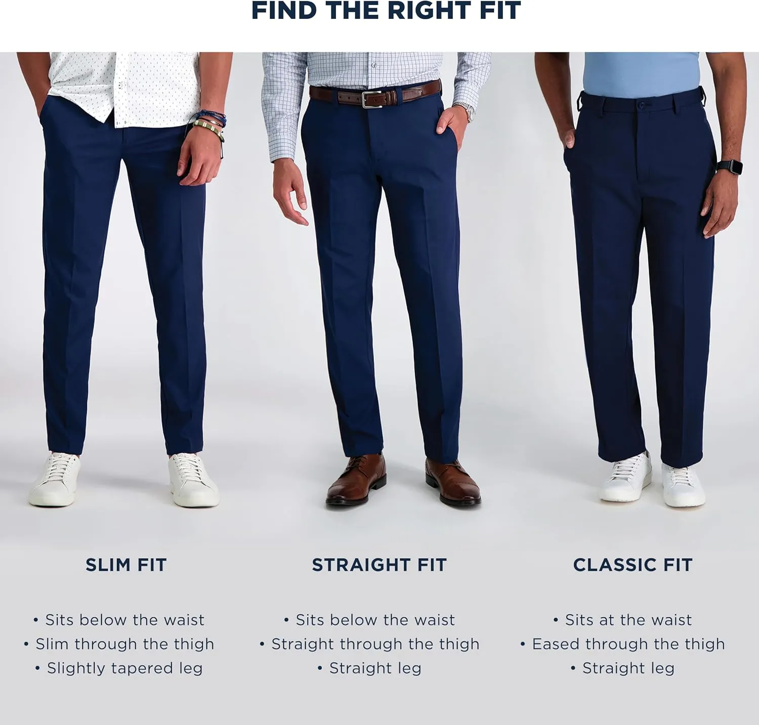 Haggar Men's Cool 18 Classic Fit Pleat Front Hidden Expandable Waistband Pant