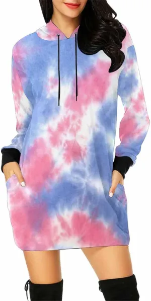 Hoodie Dress For Women Abstract Diagonal Marble Long Sleeve Dress For Women Lightweight Hoodie Dress Fall Sweatshirts