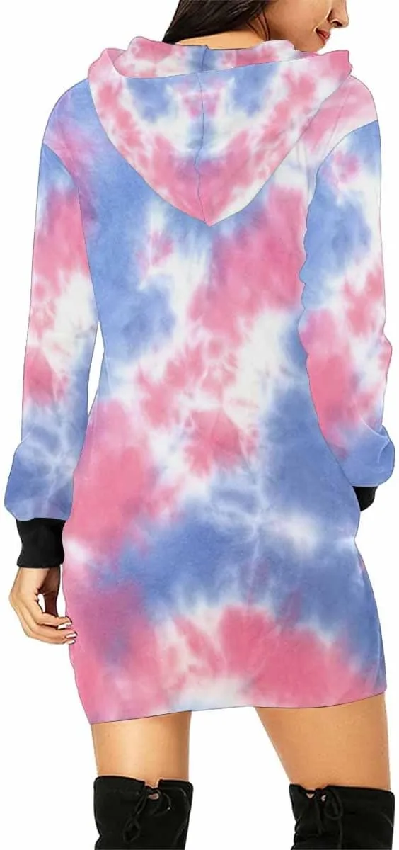 Hoodie Dress For Women Abstract Diagonal Marble Long Sleeve Dress For Women Lightweight Hoodie Dress Fall Sweatshirts