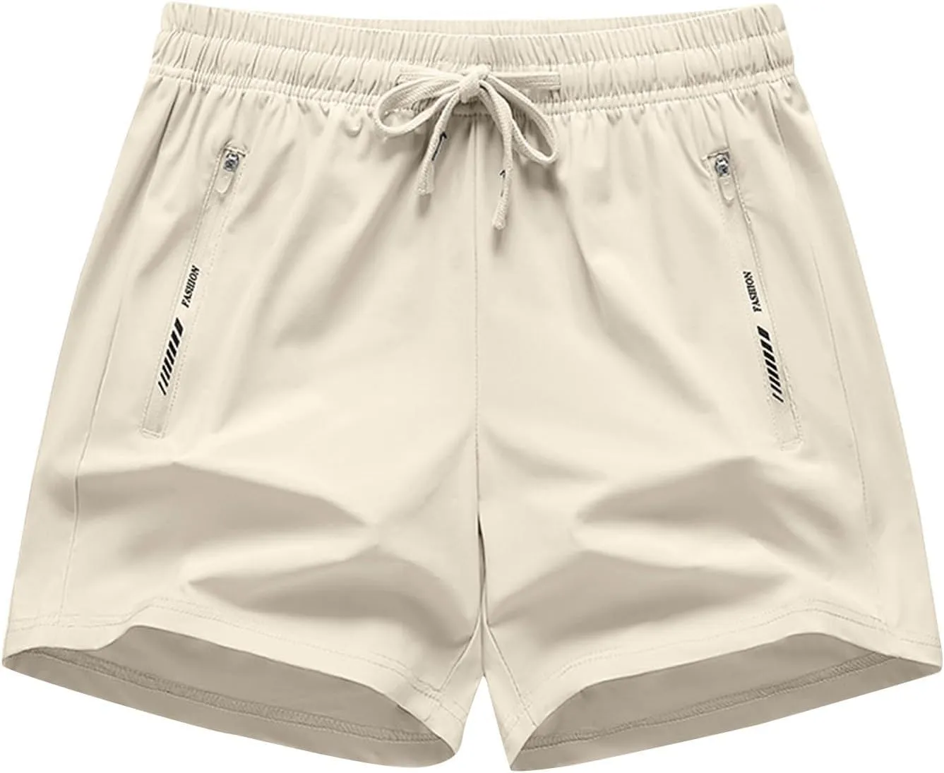 Ice Silk Stretch Shorts for Women High Waisted Quick Drying Pants Breathable Workout Shorts with Zipper Pockets