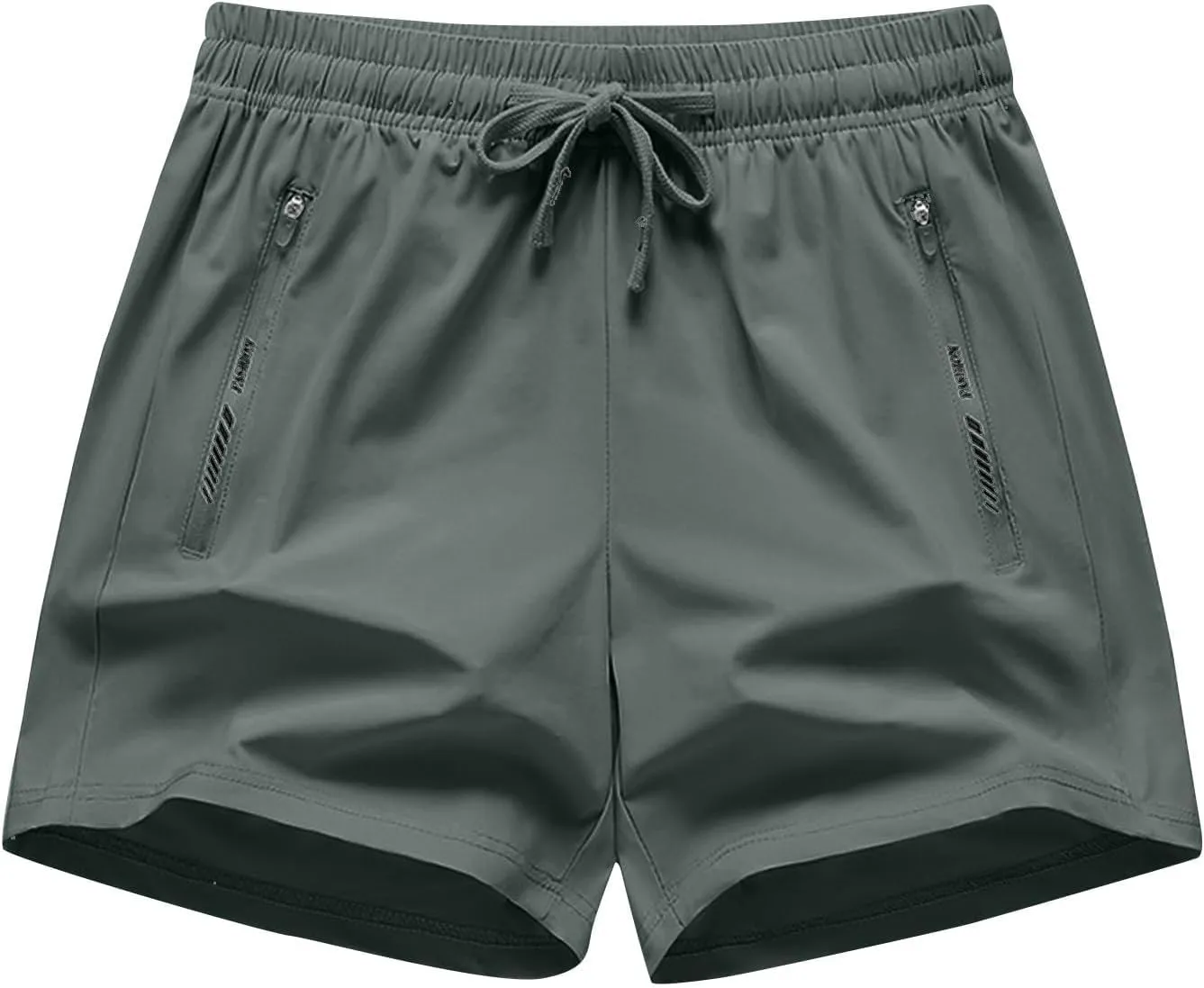Ice Silk Stretch Shorts for Women High Waisted Quick Drying Pants Breathable Workout Shorts with Zipper Pockets