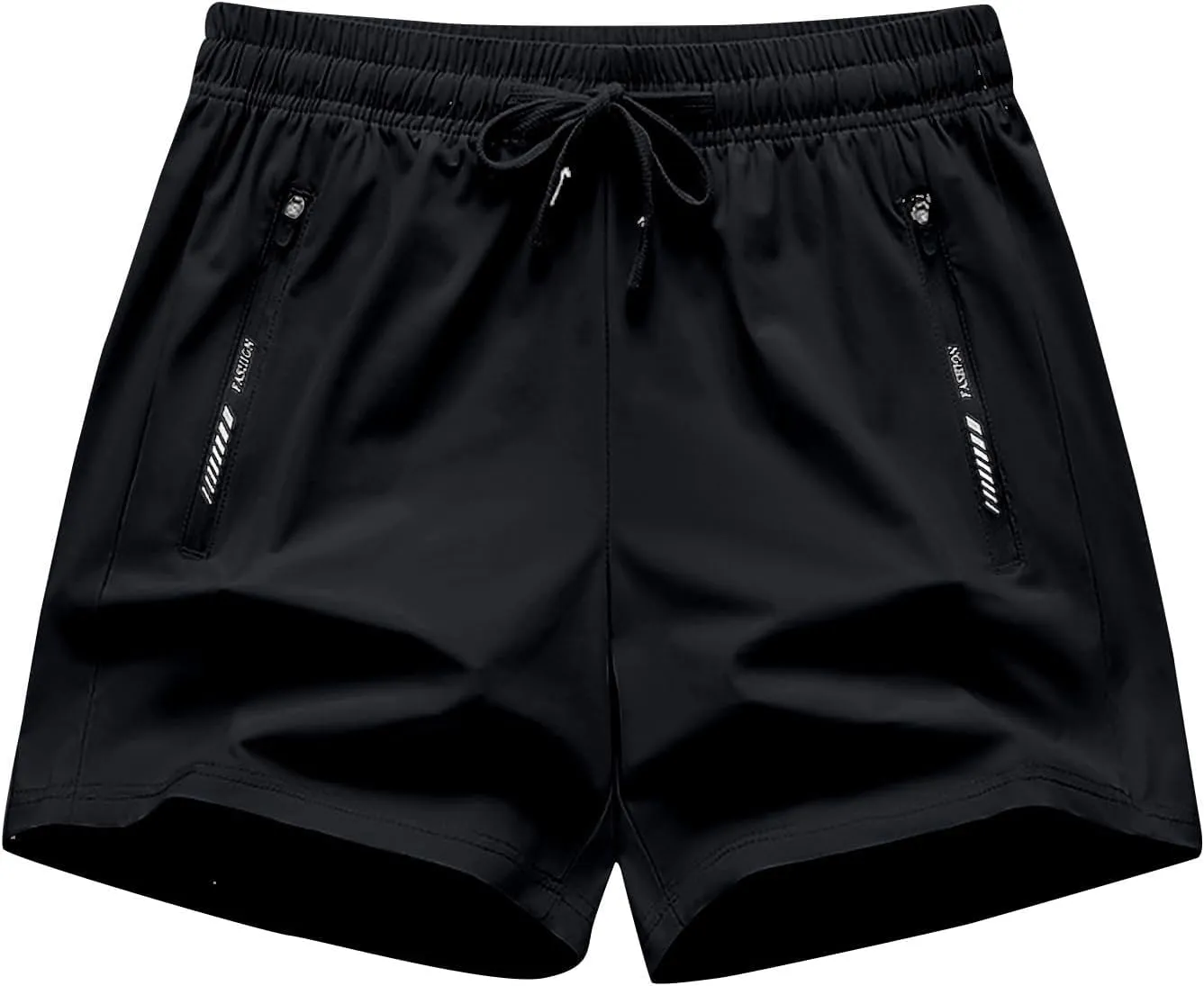 Ice Silk Stretch Shorts for Women High Waisted Quick Drying Pants Breathable Workout Shorts with Zipper Pockets