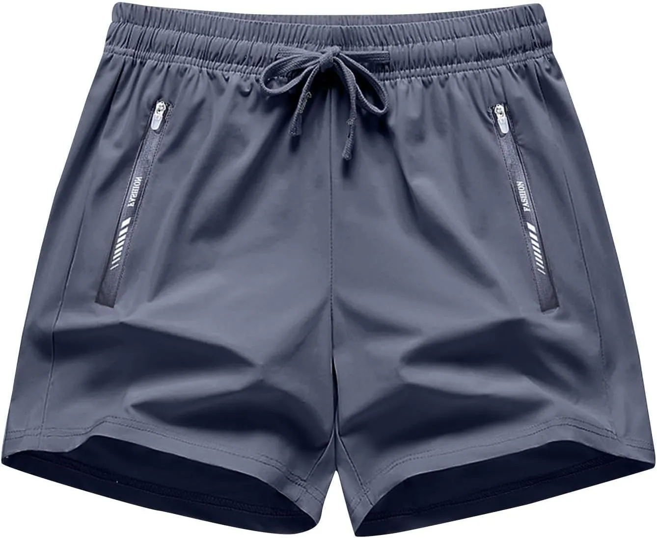 Ice Silk Stretch Shorts for Women High Waisted Quick Drying Pants Breathable Workout Shorts with Zipper Pockets