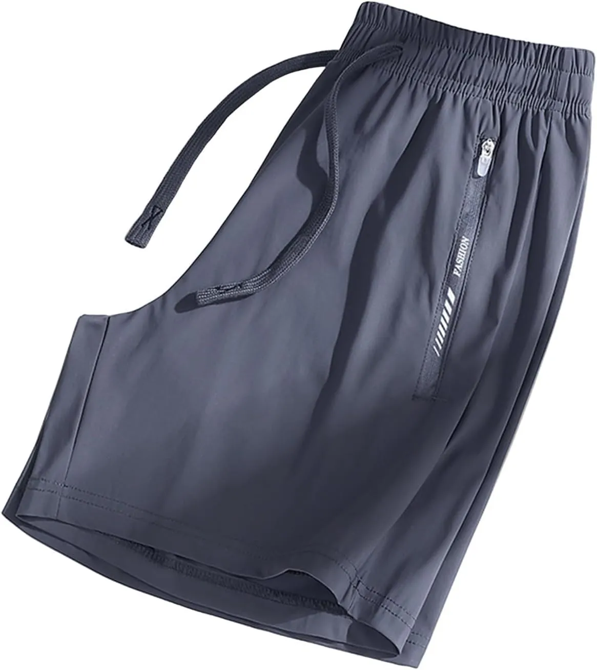 Ice Silk Stretch Shorts for Women High Waisted Quick Drying Pants Breathable Workout Shorts with Zipper Pockets