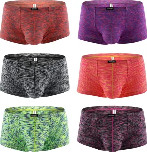 IKINGSKY Men's Pouch Boxer Briefs Stretch Shorts Underwear Colorful Bulge Trunk Underpanties