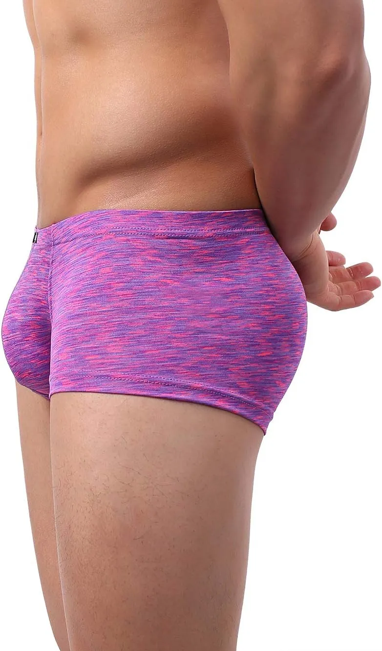 IKINGSKY Men's Pouch Boxer Briefs Stretch Shorts Underwear Colorful Bulge Trunk Underpanties