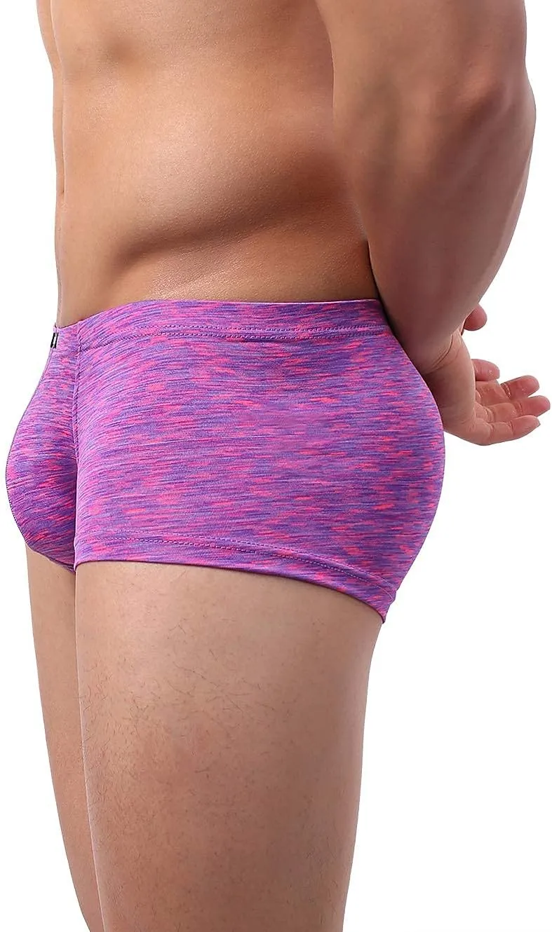 IKINGSKY Men's Pouch Boxer Briefs Stretch Shorts Underwear Colorful Bulge Trunk Underpanties