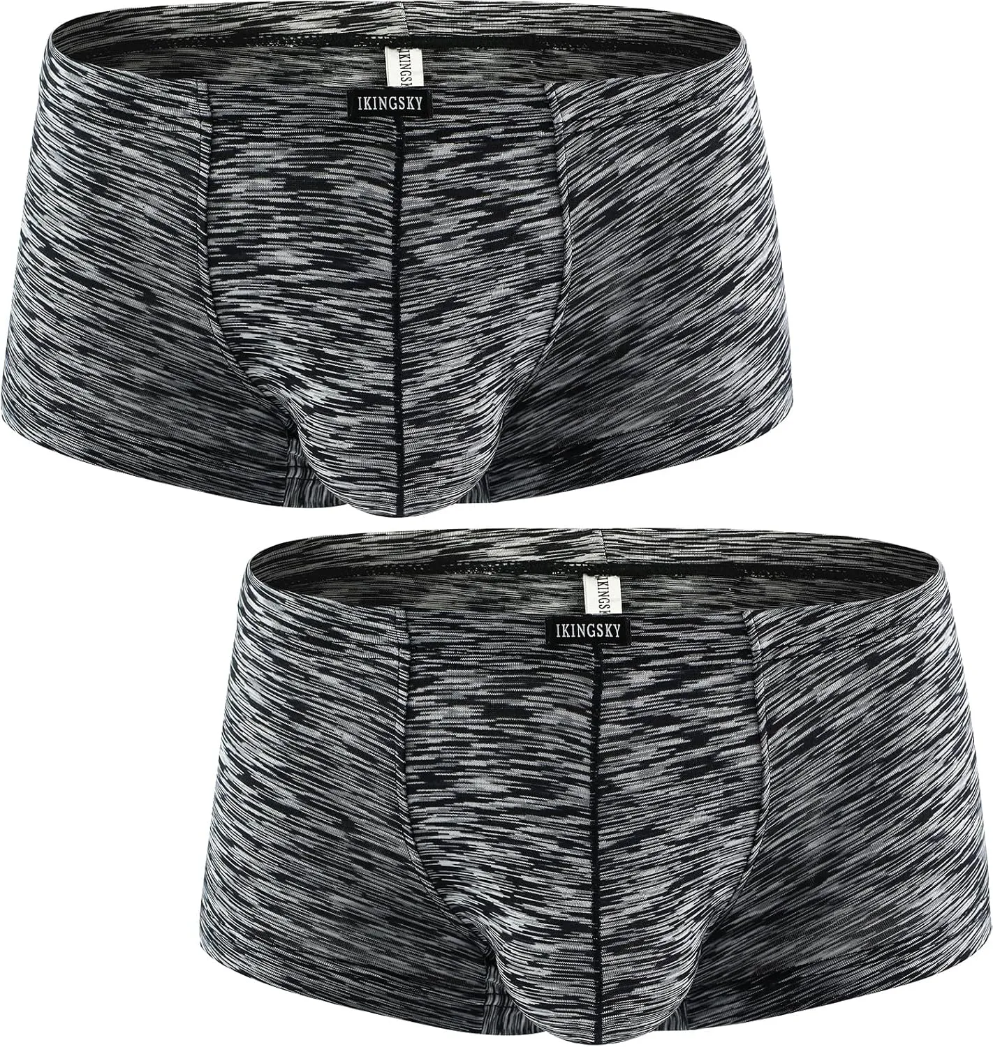 IKINGSKY Men's Pouch Boxer Briefs Stretch Shorts Underwear Colorful Bulge Trunk Underpanties