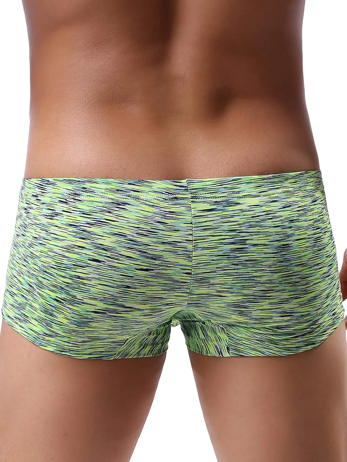 IKINGSKY Men's Pouch Boxer Briefs Stretch Shorts Underwear Colorful Bulge Trunk Underpanties
