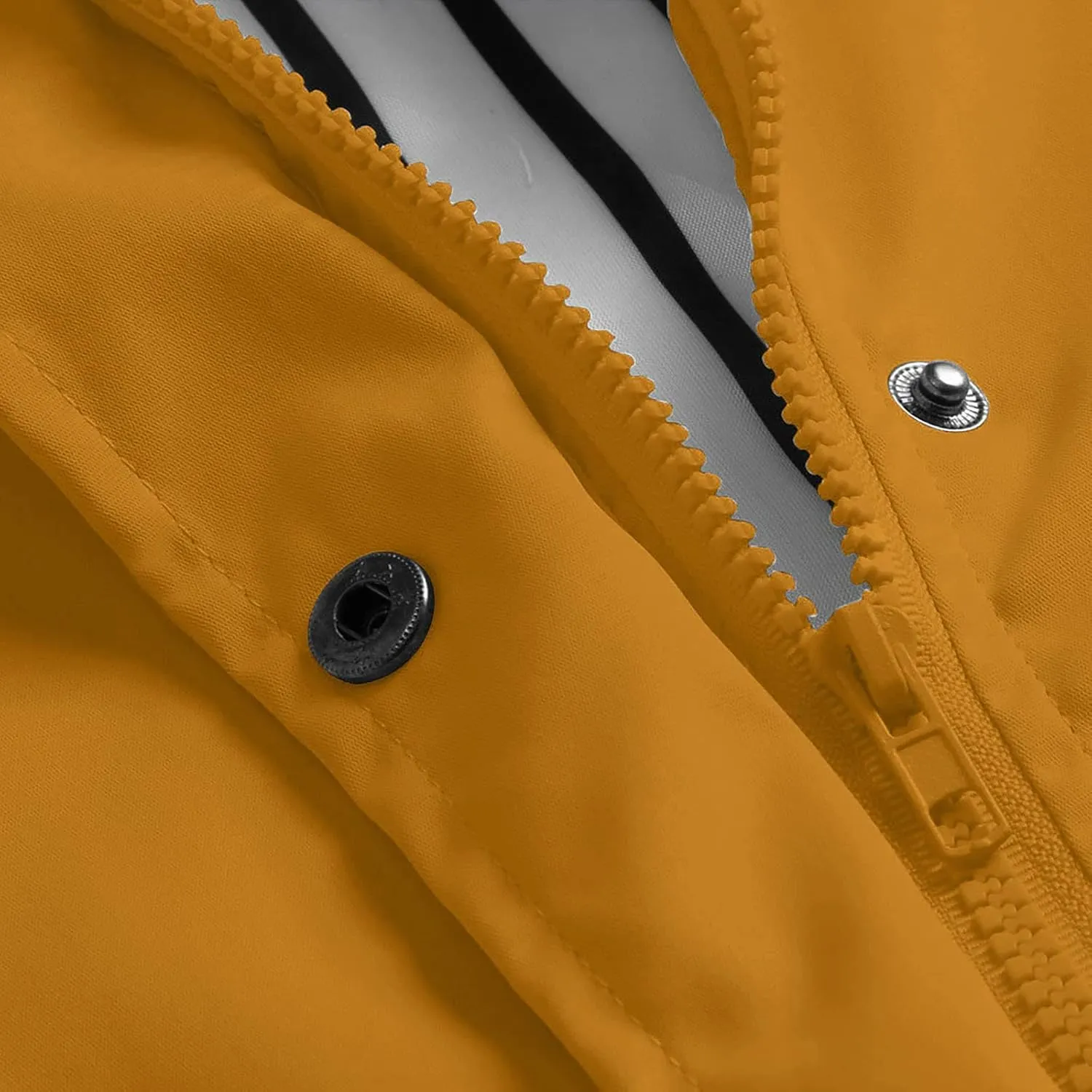 Jackets for Women Rain Coats for Women Casual Solid Color Outdoor Waterproof Raincoat Windproof Lightweight Jackets